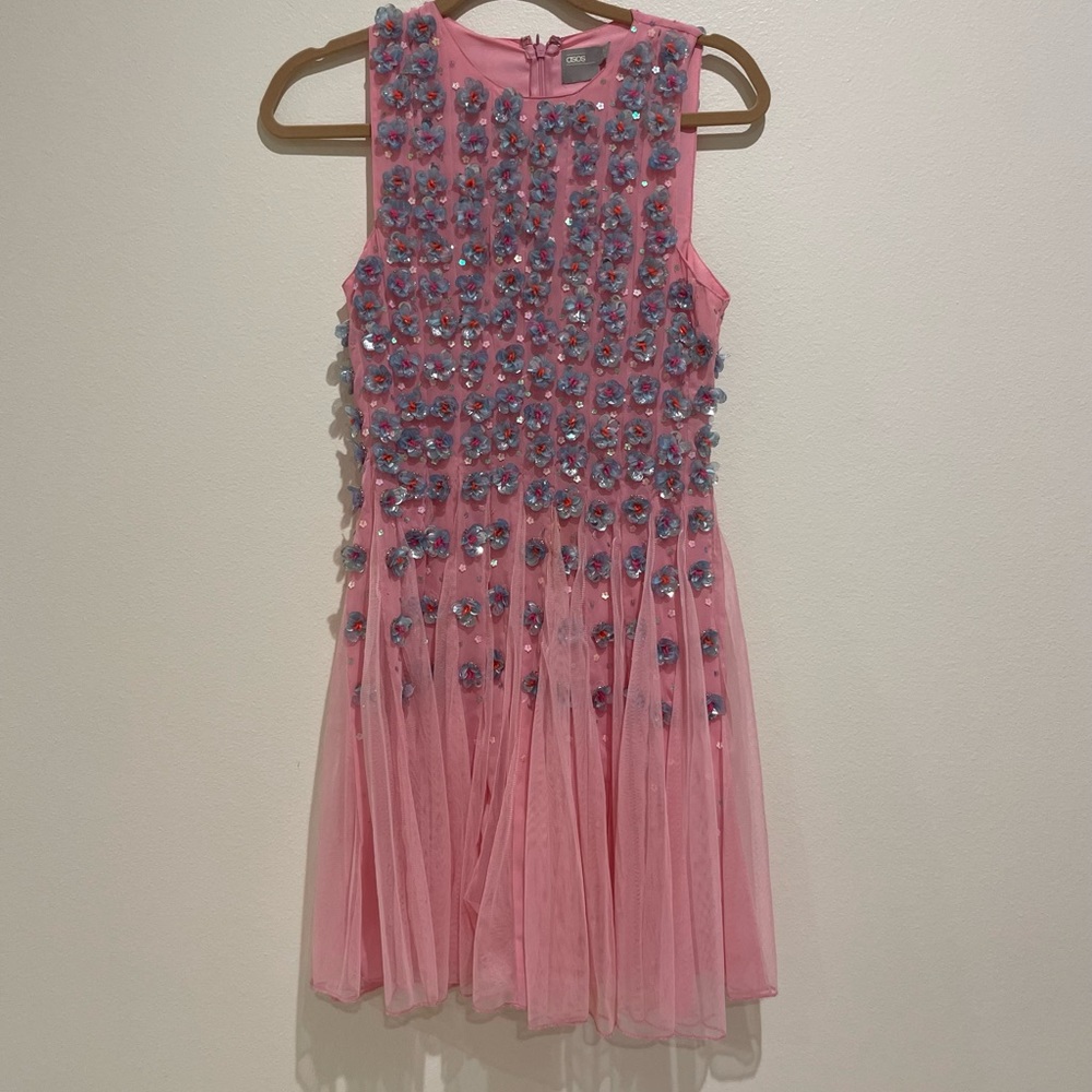 Asos sequin floral dress